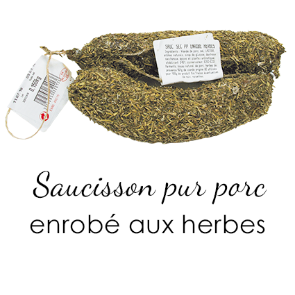 Saucisson sec enrobé aux herbes Fransal_Maison Giffaud