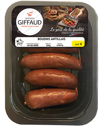 Boudins antillais Maison Giffaud