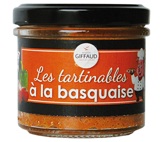 Tartinable à la basquaise issu de porc fermier de Vendée élevé en  plein air Maison Giffaud